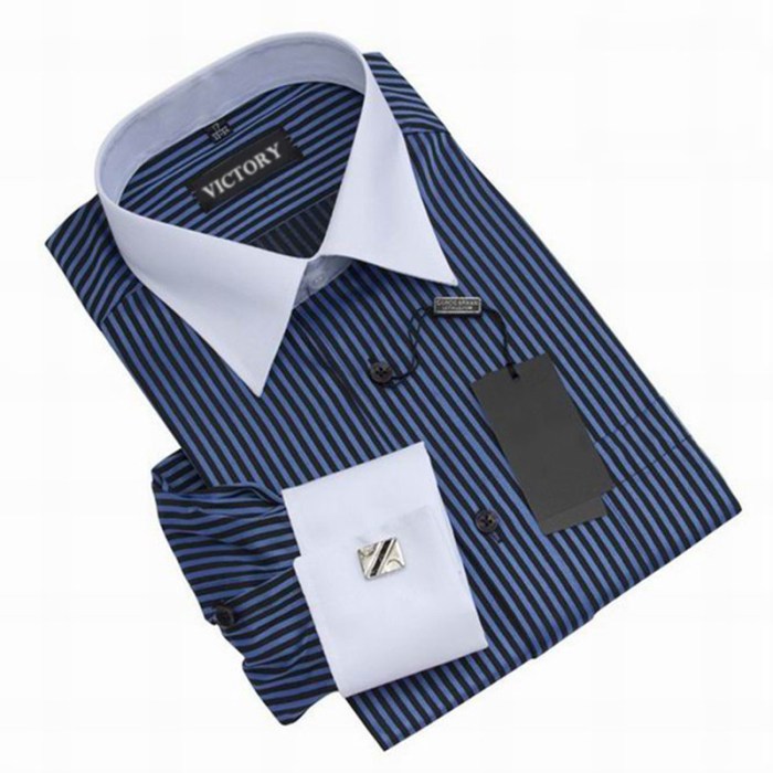 Mens fitted dress shirts with french cuffs