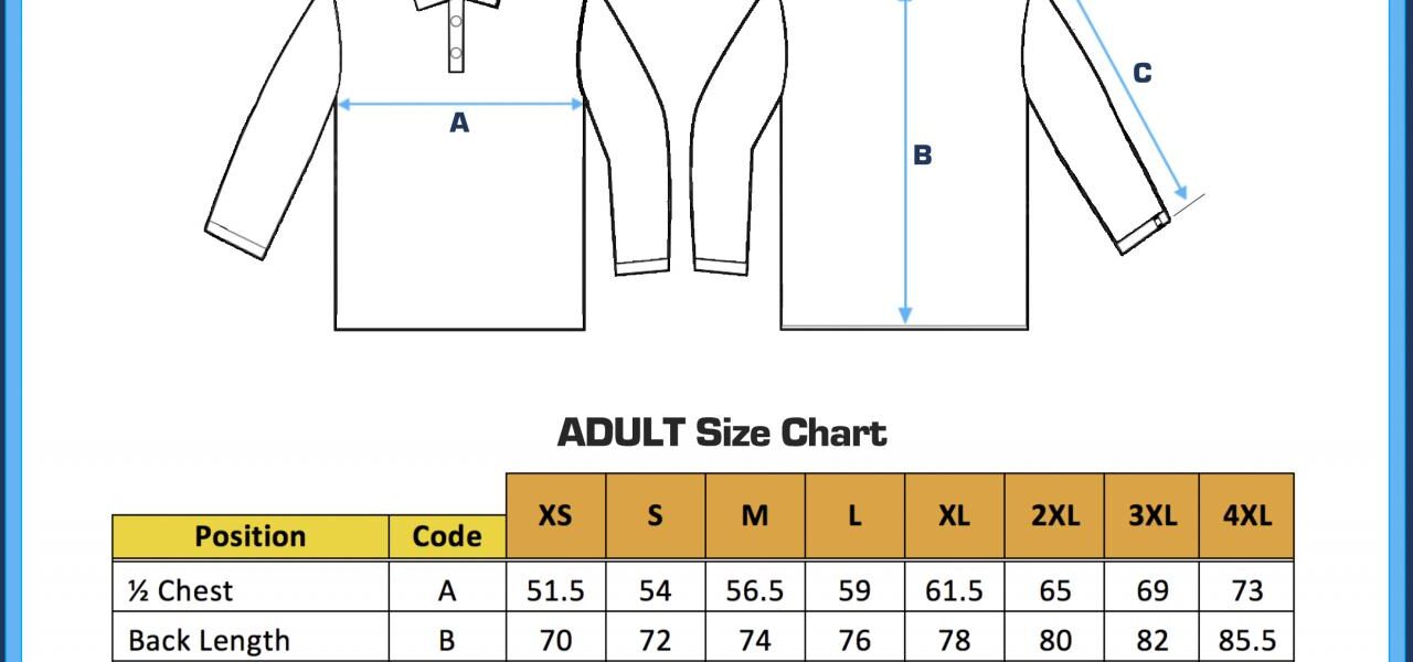 Mens dress shirt sizing chart