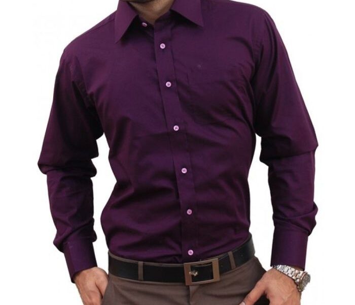 Dark purple dress shirt men's