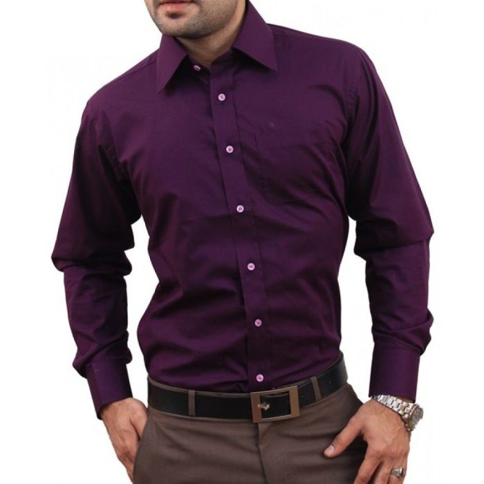 Dark purple dress shirt men's