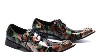 Mens camouflage dress shoes