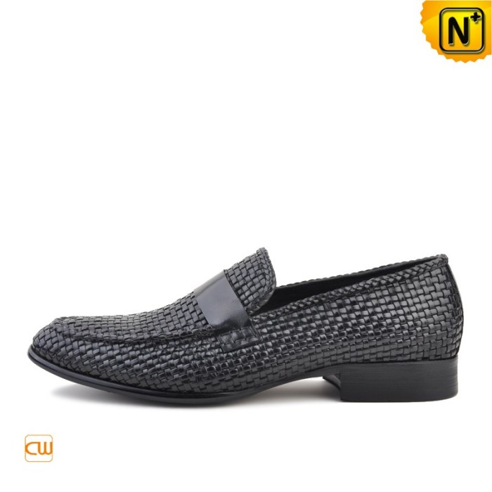 Mens woven dress shoes