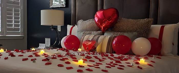 How to romantically decorate a hotel room