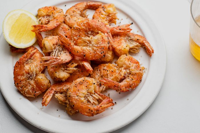 Fried shrimp dishes